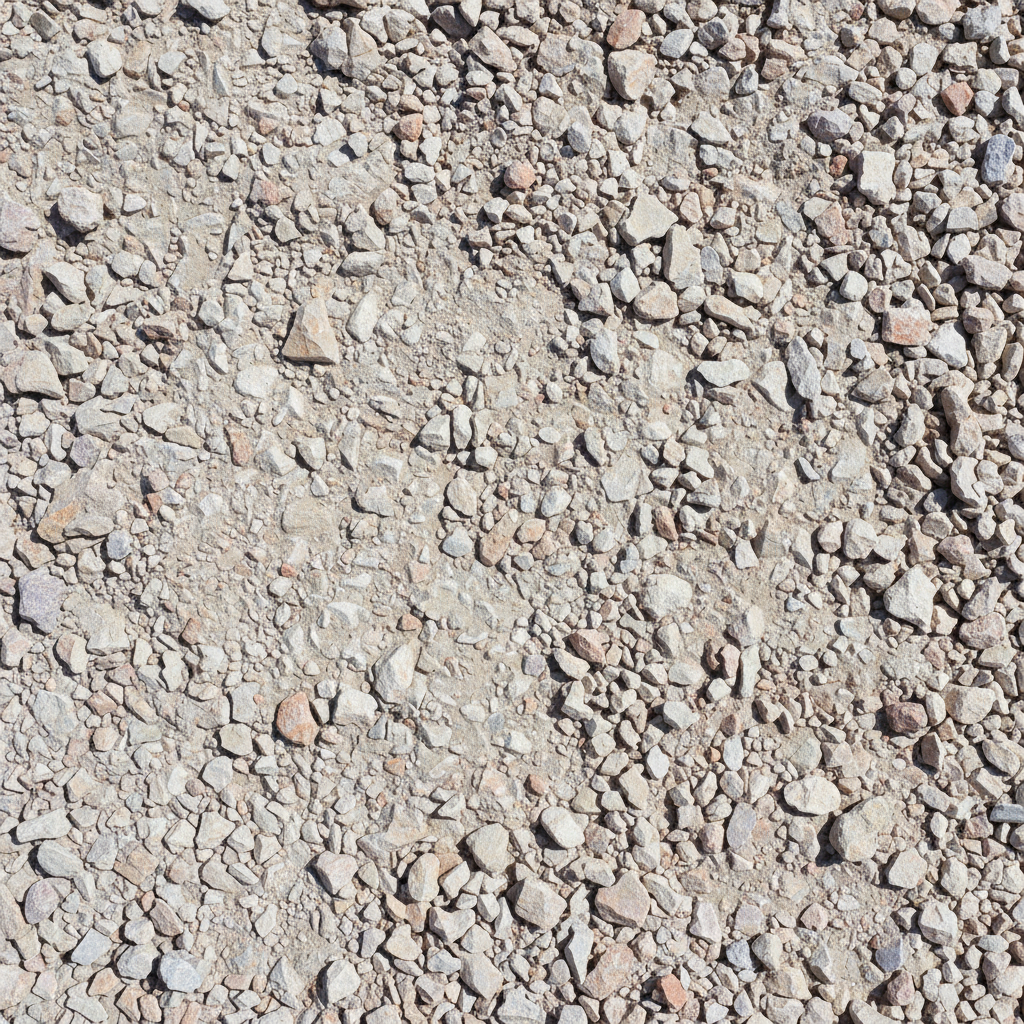 Base and compaction crushed limestone gravel aggregate