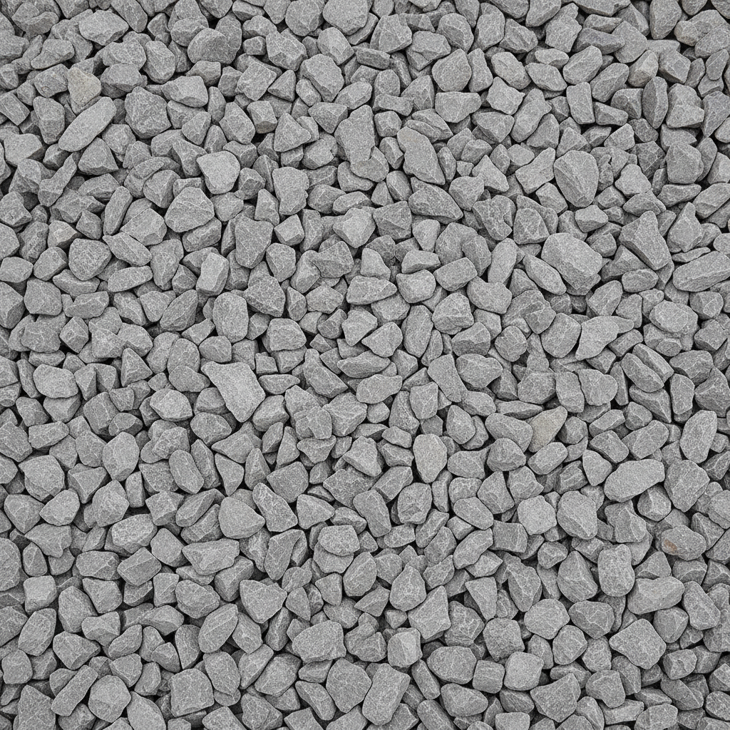 Clear drainage stone aggregate for French drains and weeping tile