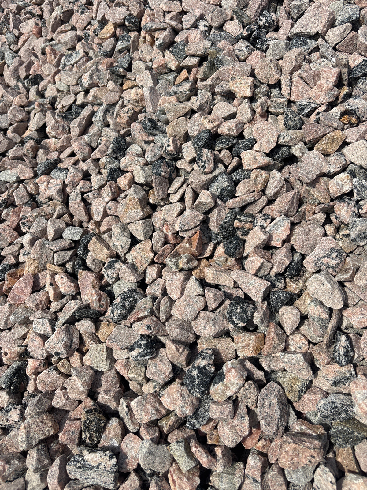 1" Pink Clear Stone – Decorative Crushed Granite
