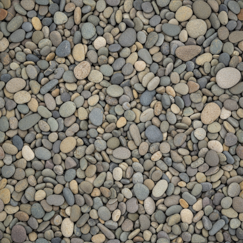 Round river stone 3/4 inch - smooth natural glacial pebbles earth tones