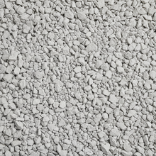 Granular A crushed limestone 0-3/4 inch driveway base gravel - top down close up view