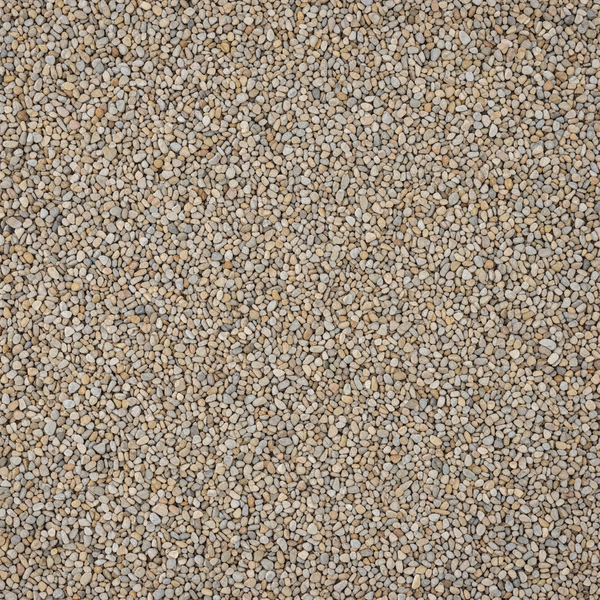 1/4 inch pea stone P-stone decorative gravel - top down view of small smooth rounded natural pebbles